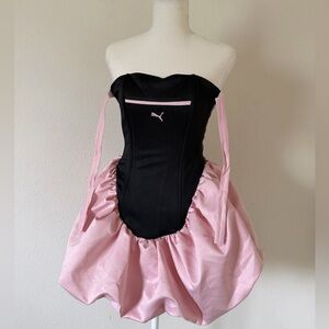 Puma Black and Pink Strapless Dress